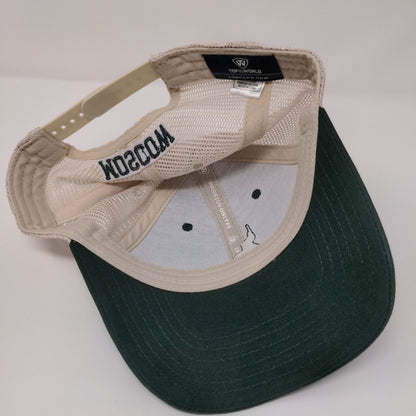 Idaho Moscow Snapback Trucker Hat Green OSFA Adjustable Mesh Top of The World