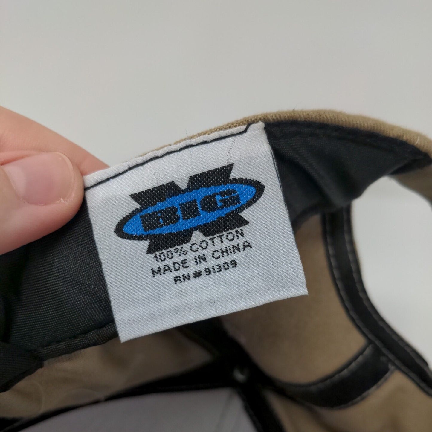 Big X Slideback Hat Tan OSFA Adjustable Embroidered Logo Vent Holes