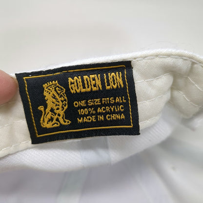 Golden Lion Baseball Cap White One Size USMC Marines EGA Strapback Military Hat