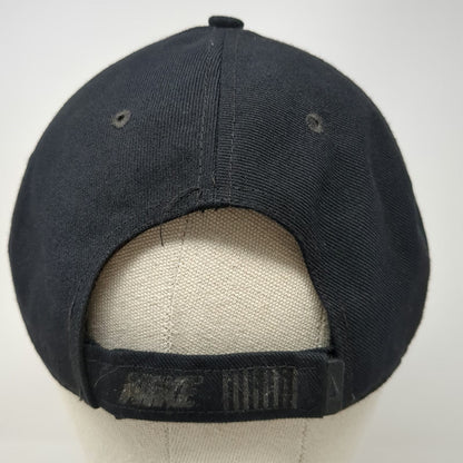 Nike Baseball Cap Black OSFM Adjustable Strapback Dri-Fit Legacy91 Hat Swoosh