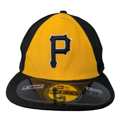 New Era Men's Fitted Hat Multicolor 7 5/8 Pittsburgh Pirates Logo 59Fifty Logo