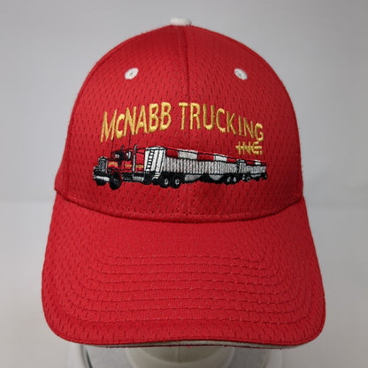 McNABB Trucking Inc. Strapback Hat Red One Size Adjustable Embroidered Otto