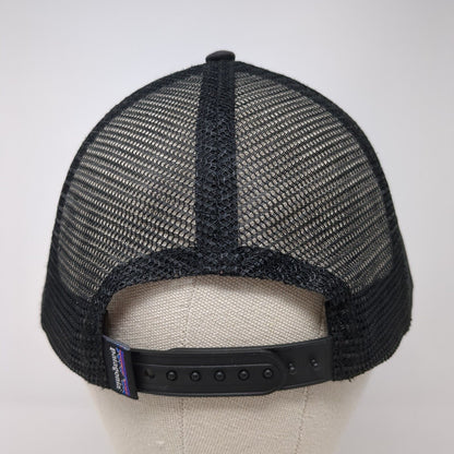 Patagonia Snapback Trucker Hat Black One Size Mesh Back Adjustable