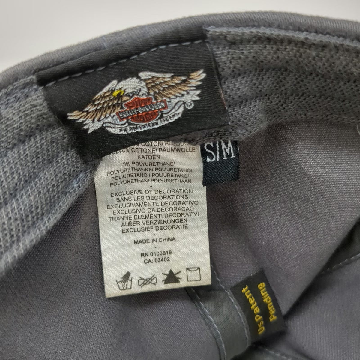 Harley-Davidson Baseball Cap Gray One Size Motorcycle Since 1903 Stretch Fit Hat