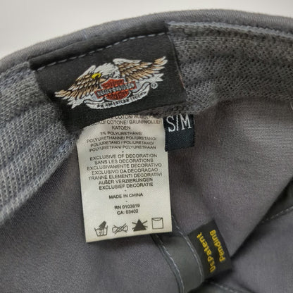 Harley-Davidson Baseball Cap Gray One Size Motorcycle Since 1903 Stretch Fit Hat