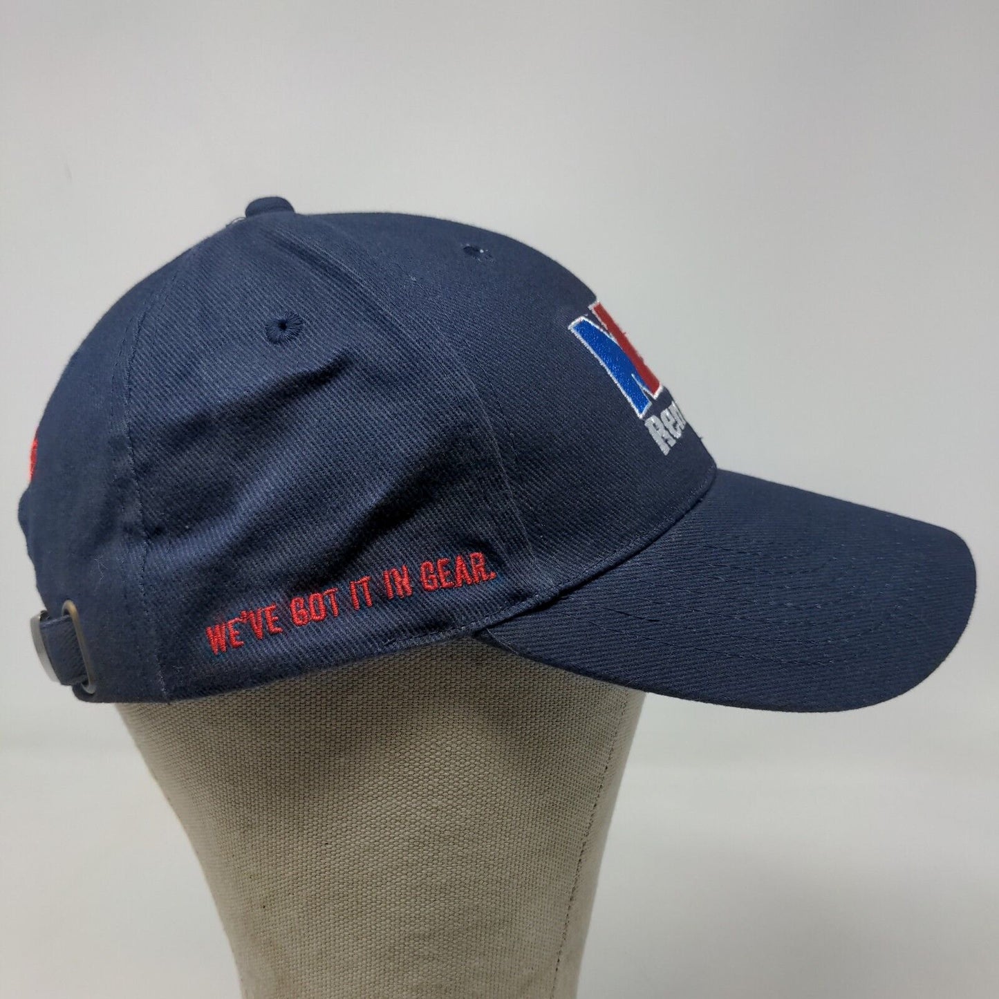 Triad Men's Slideback Hat Blue Adjustable Embroidered NES Rentals Logo