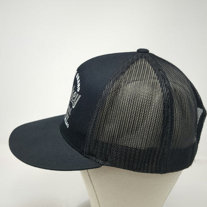 Yupoong Trucker Hat Black One Size Snapback Whiskey Bent Brownsboro Texas Mesh