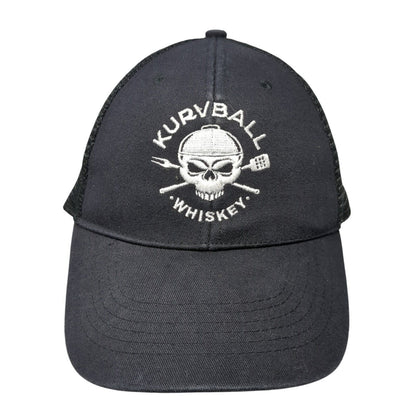 Kurvball Whiskey Snapback Trucker Hat Black One Size Adjustable Mesh Back