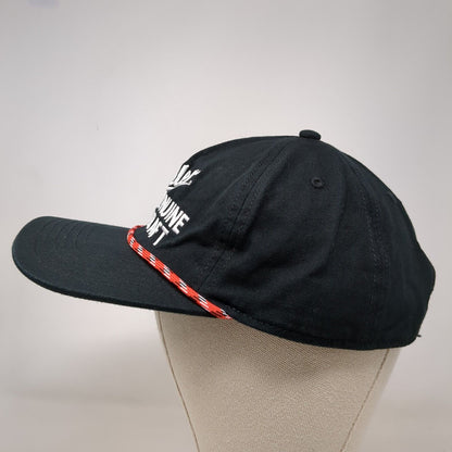 Miller Genuine Draft Snapback Hat Black OSFA Adjustable Rope 6 Panel Mad Engine