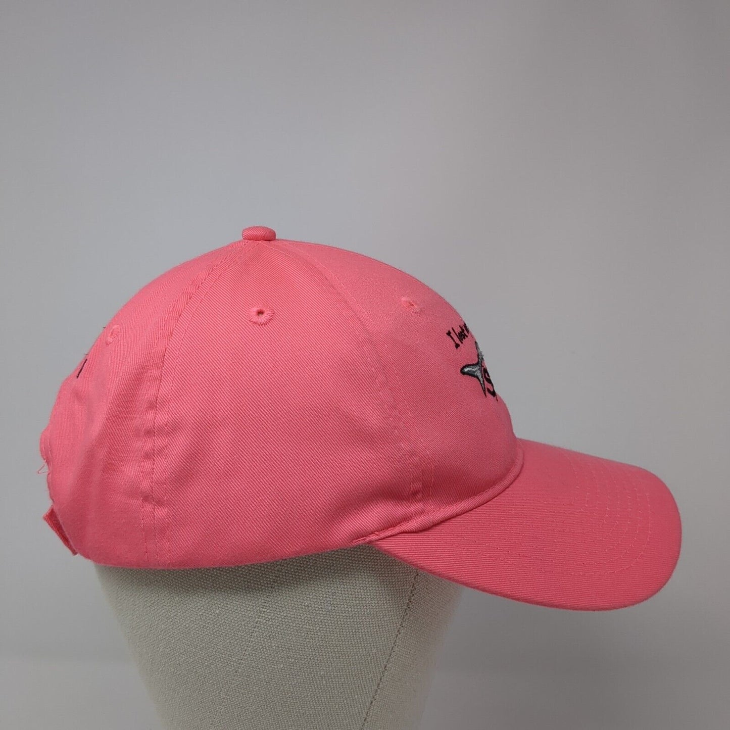 I Lost My Sturginity Strapback Hat Pink One Size Solid Port & Company