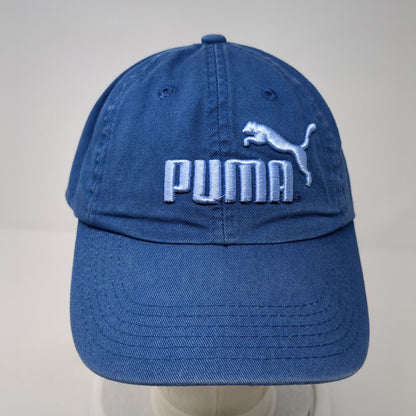 Puma Slideback Hat Blue One Size Adjustable Embroidered Logo Vent Holes