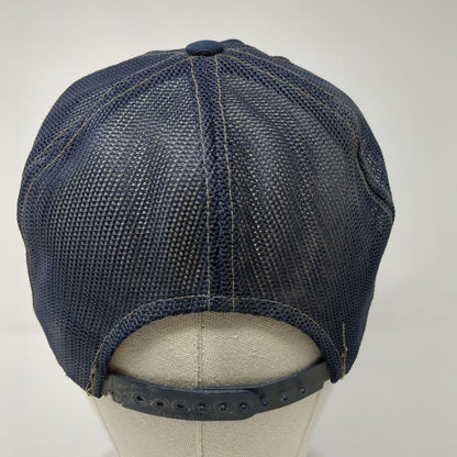 Canadian Maple Leaf Snapback Trucker Hat Blue One Size Adjustable Mesh Back