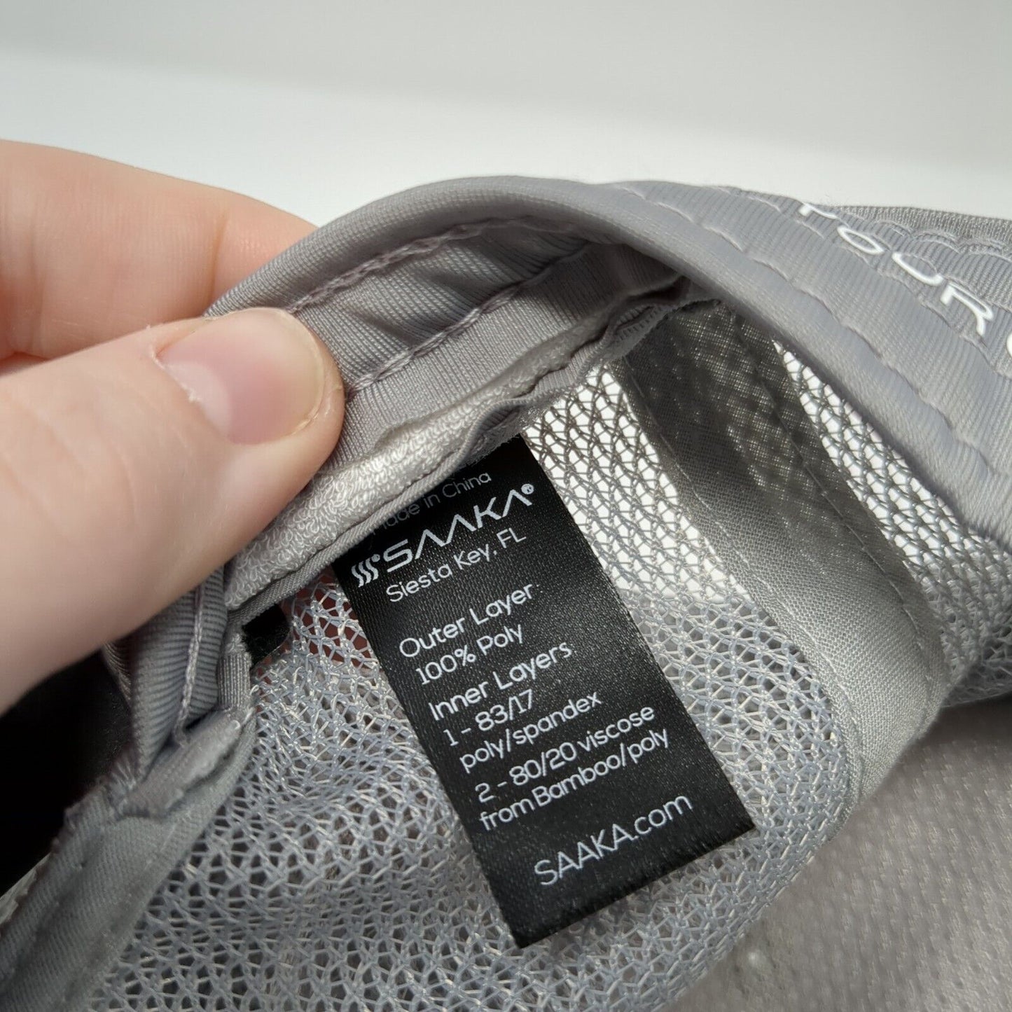 Saaka Snapback Trucker Hat Gray One Size Adjustable Embroidered Mesh Back