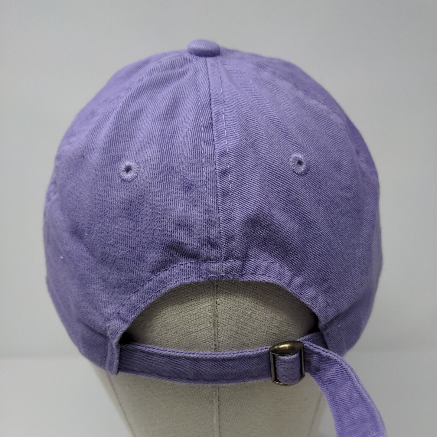 Cat Slideback Hat Purple OSFA Adjustable Embroidered Solid 6 Panel