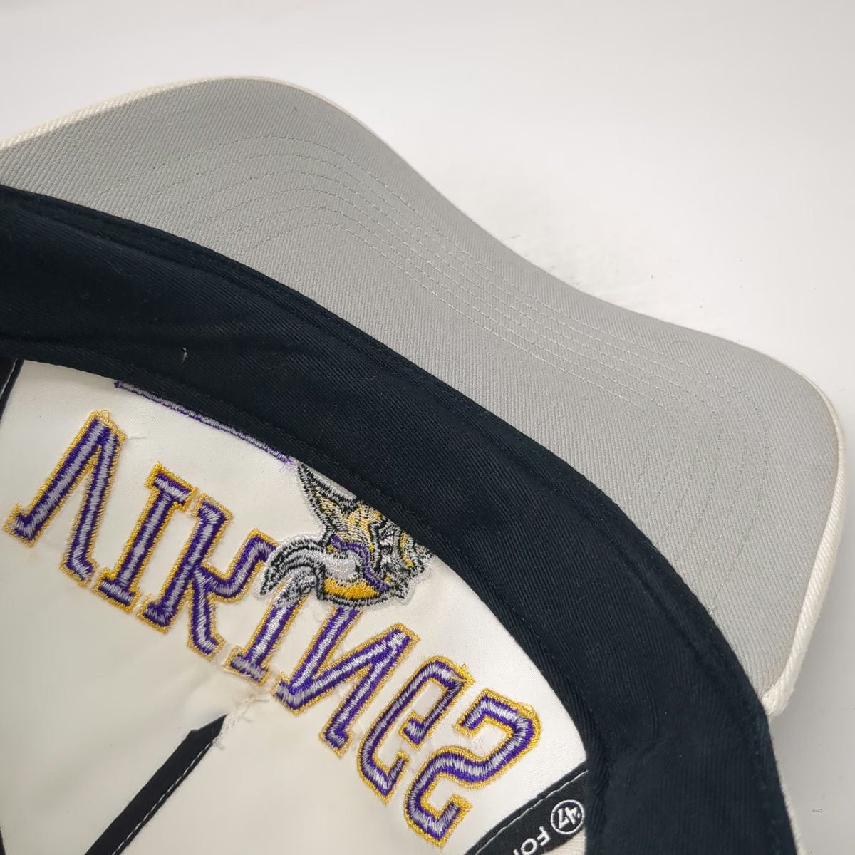 Minnesota Vikings NFL '47 5 Panel White Hat One Size Purple Yellow Snapback