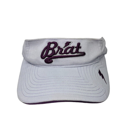 Brat Lightning Strapback Sun Visor Hat Purple OSFA Embroidered New Vibe