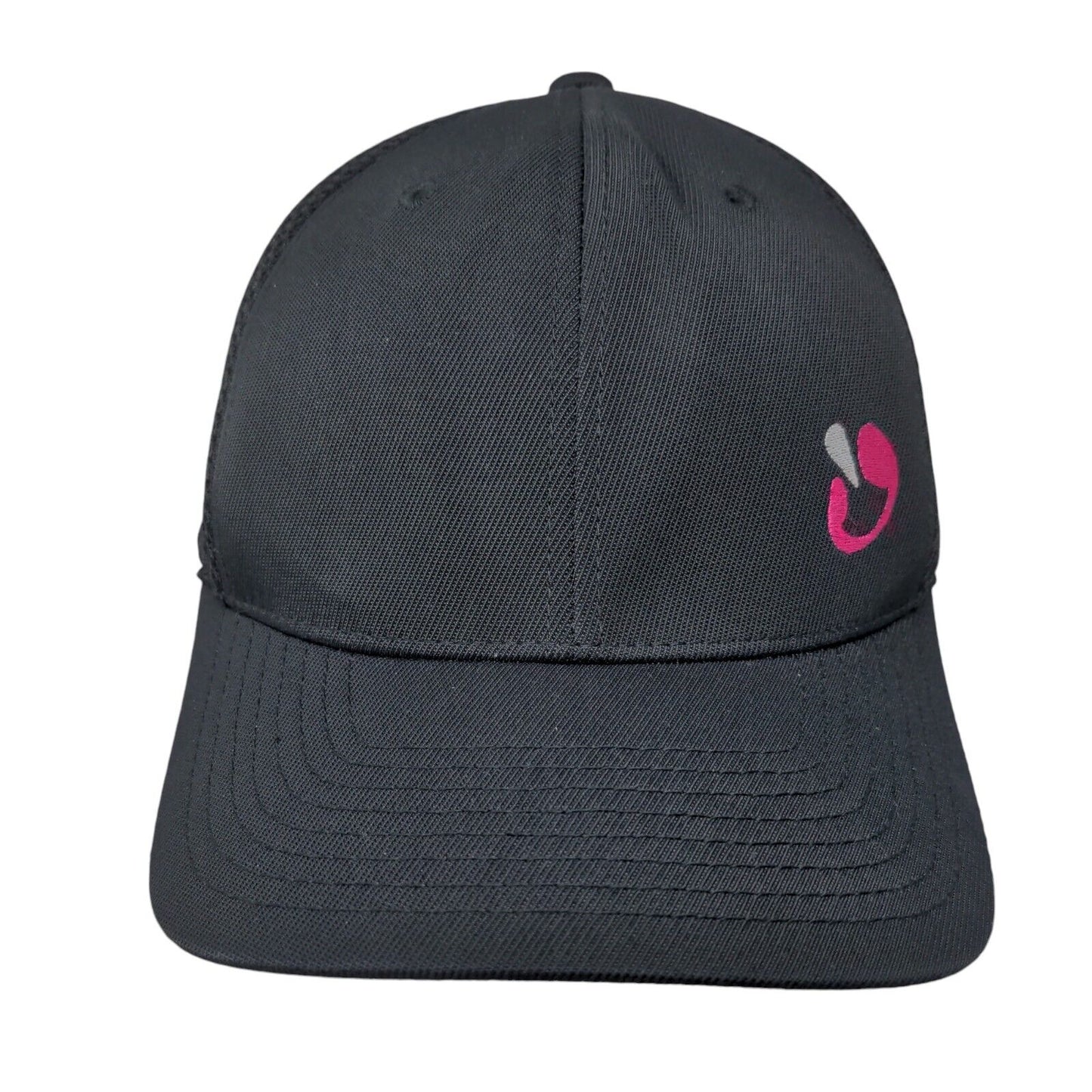 Pute.us Fitted Mesh Back Hat Black Large-XL Embroidered Flexfit