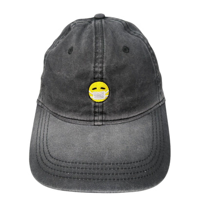 Emoji Face Mask Slideback Hat Gray One Size Adjustable Outdoor Cap