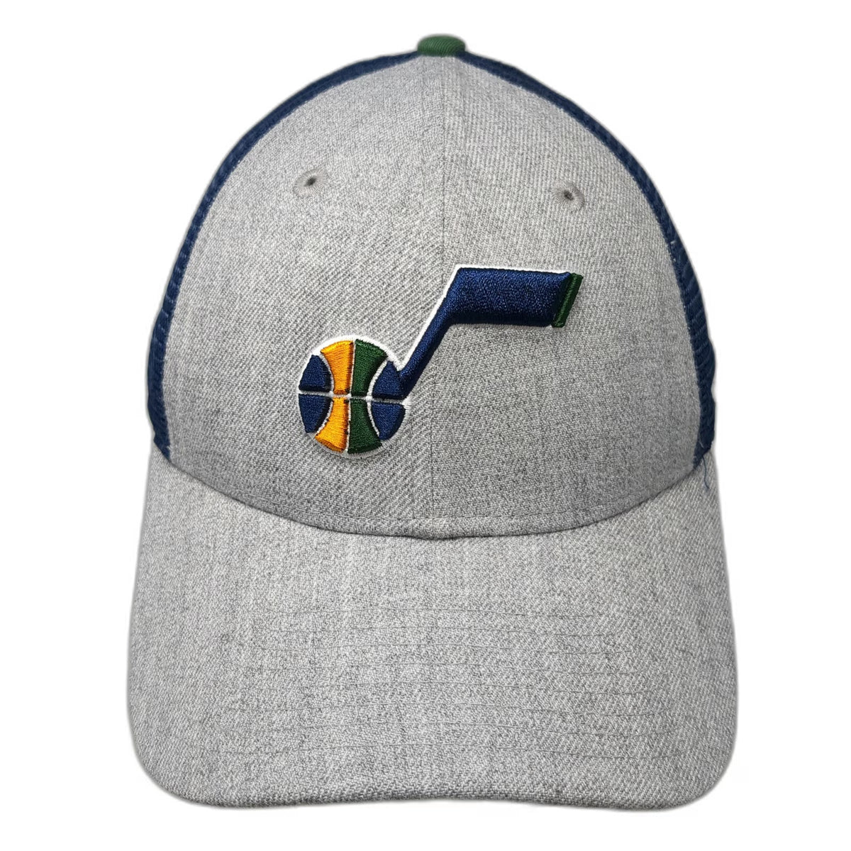 Utah Jazz NBA New Era Trucker Hat Gray Blue Green One Size Snapback Mesh 9FORTY