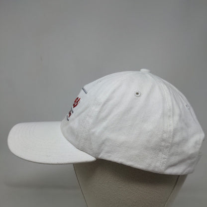 Richardson Men's Strapback Hat White Embroidered Holmes Community College Logo