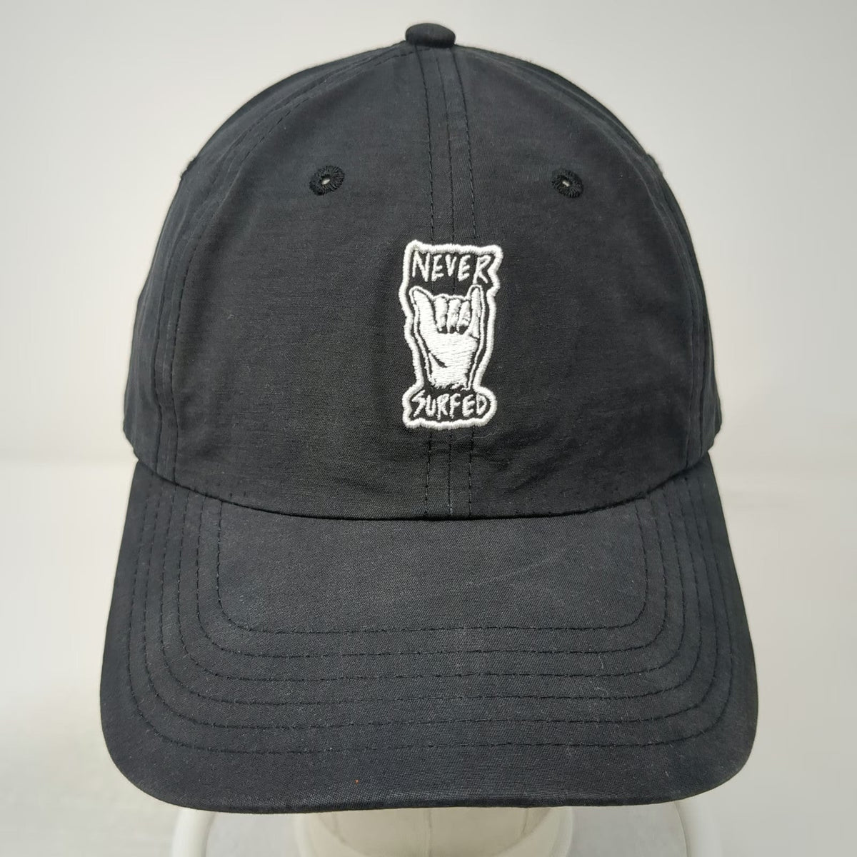 Billabong Baseball Cap Black OSFM Never Surfed Shaka Strapback Nylon Surf Hat