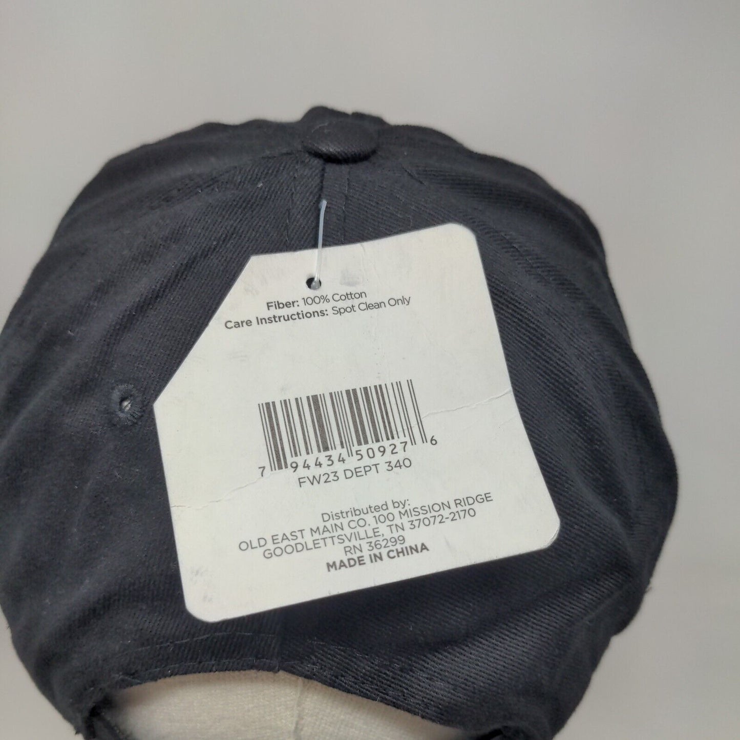 Smiley Adult Baseball Cap Black One Size Adjustable Embroidered Peace Love Vibes