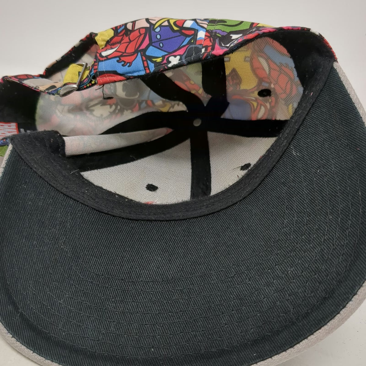 Marvel Baseball Cap Red One Size Allover Print Characters Patch Superhero Hat