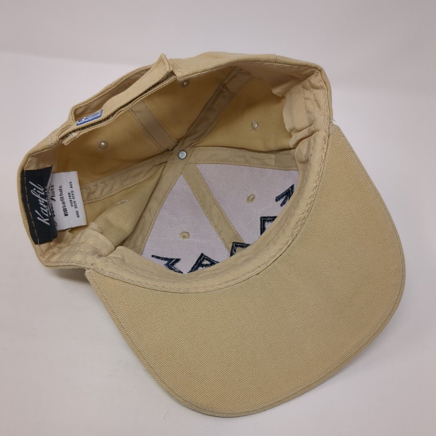 Greece Strapback Hat Tan One Size Adjustable Greek Letter Patriotic Karfil Hats