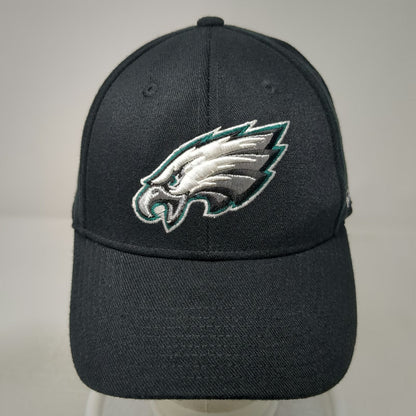 Philadelphia Eagles NFL Reebok Cap Black M Embroidered Logo Stretch Fit Hat