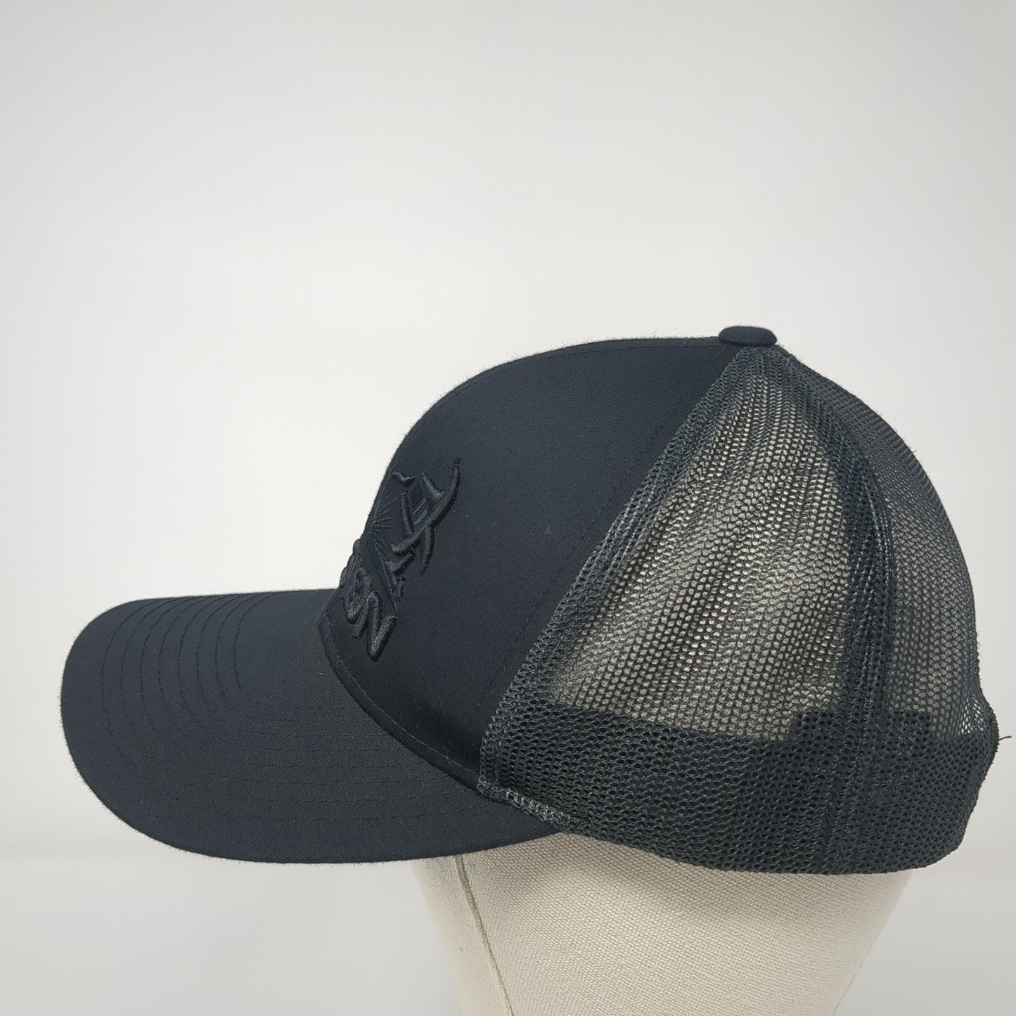 Fusion Snapback Mesh Back Trucker Hat Black One Size Pacific Headwear