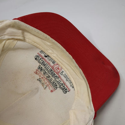 R.C.C. 5 Panel White Red Hat Firestone Master Contractor 1997 Rope Brim Vintage