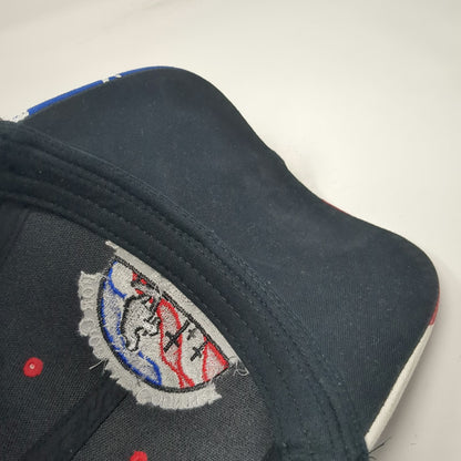 Otto Baseball Cap Black Blue Red White OSFM Bar J Wranglers American Flag Hat