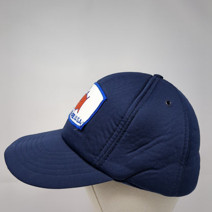 Garibaldi Ore USA Snapback Hat Blue M/L Adjustable Patch Logo 6 Panel Sportco