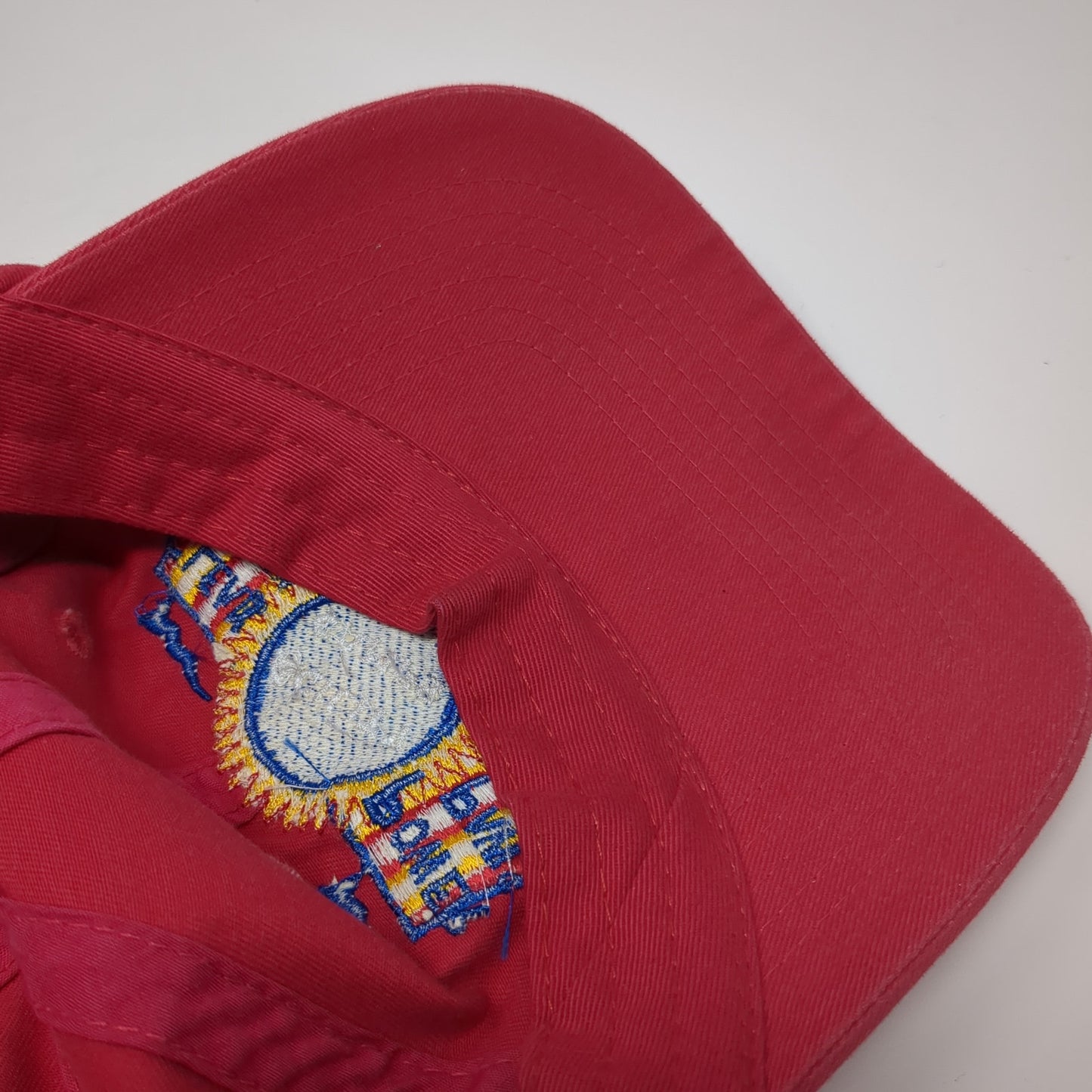Agility Camps Slideback Hat Red One Side Embroidered HeadShots KC Caps