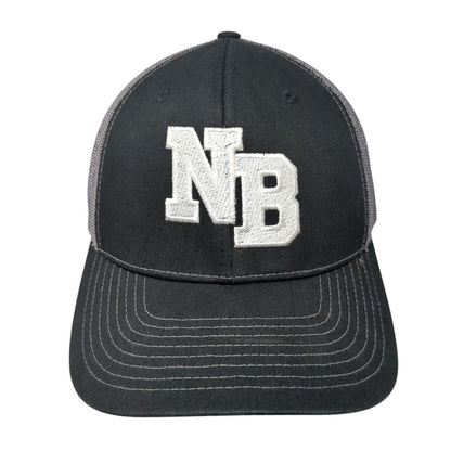 NB Snapback Mesh Back Trucker Hat Black Small Embroidered Adjustable