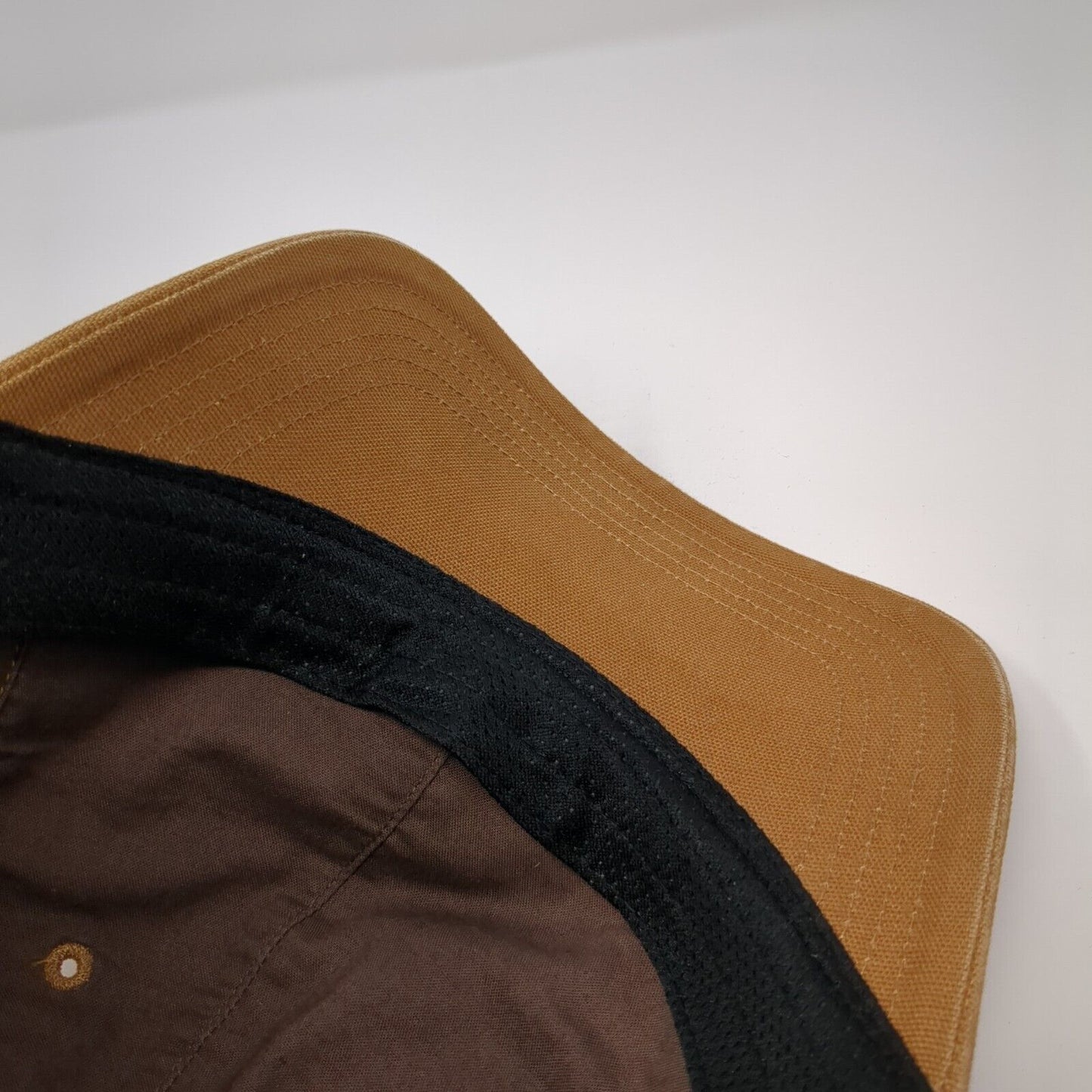 Carhartt Strapback Baseball Cap Brown One Size Adjustable Embroidered 6 Panel