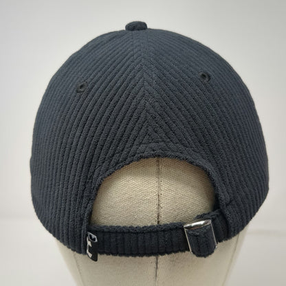 Under Armour Baseball Cap Black One Size Corduroy Script Slideback Two Tone Hat