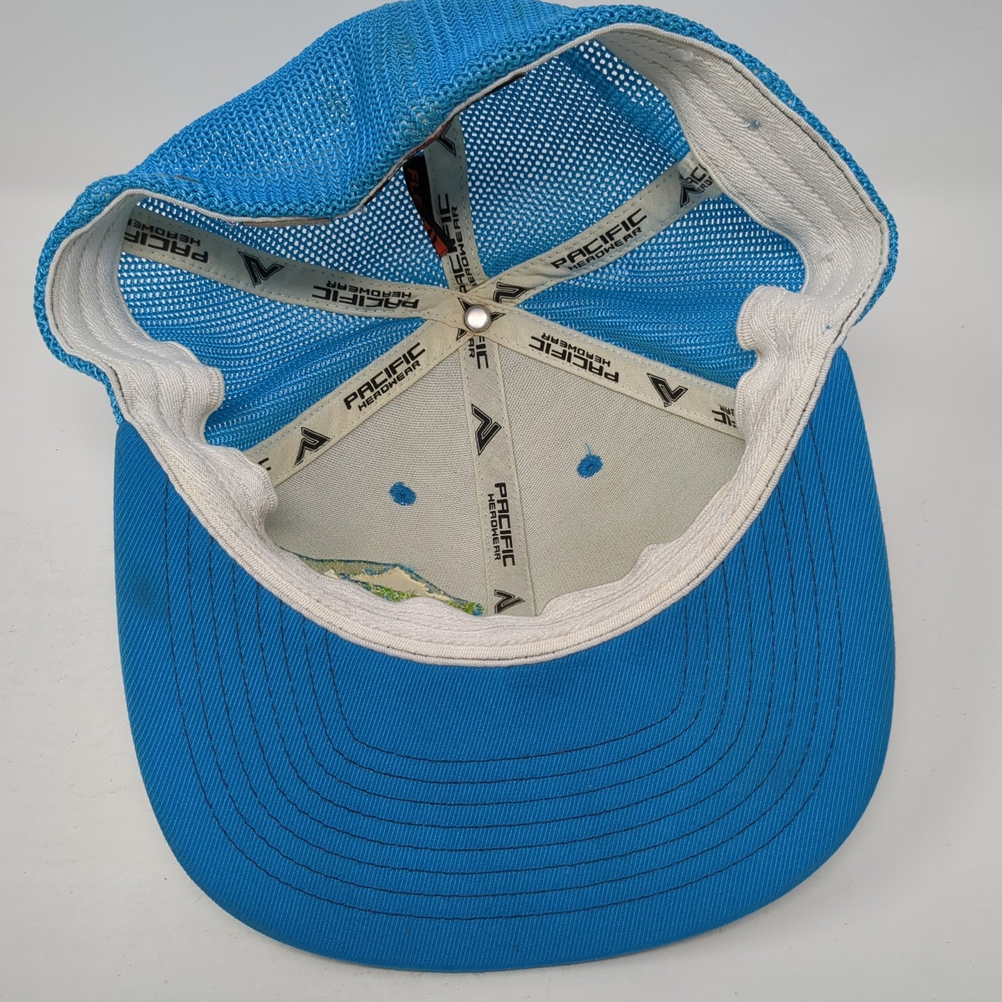 Pacific Headwear Fitted Mesh Back Trucker Hat Multi 7 3/8 Embroidered