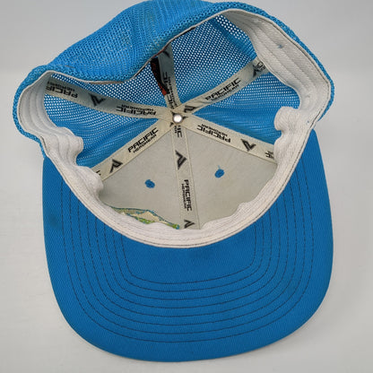 Pacific Headwear Fitted Mesh Back Trucker Hat Multi 7 3/8 Embroidered