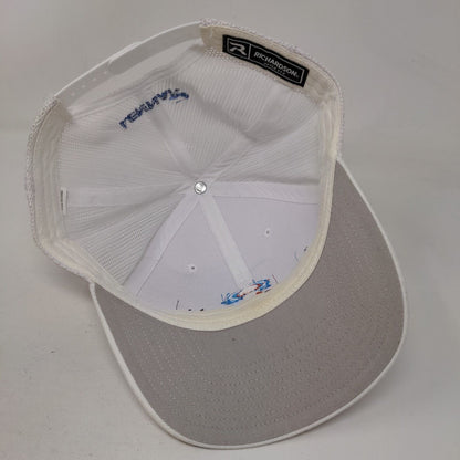 Beachwalk Lennar Snapback Trucker Hat White One Size Adjustable Mesh Back