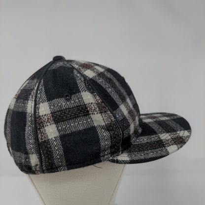 Obey Fitted Hat Multicolor S/M Plaid Embroidered Vented Holes 6 Panel