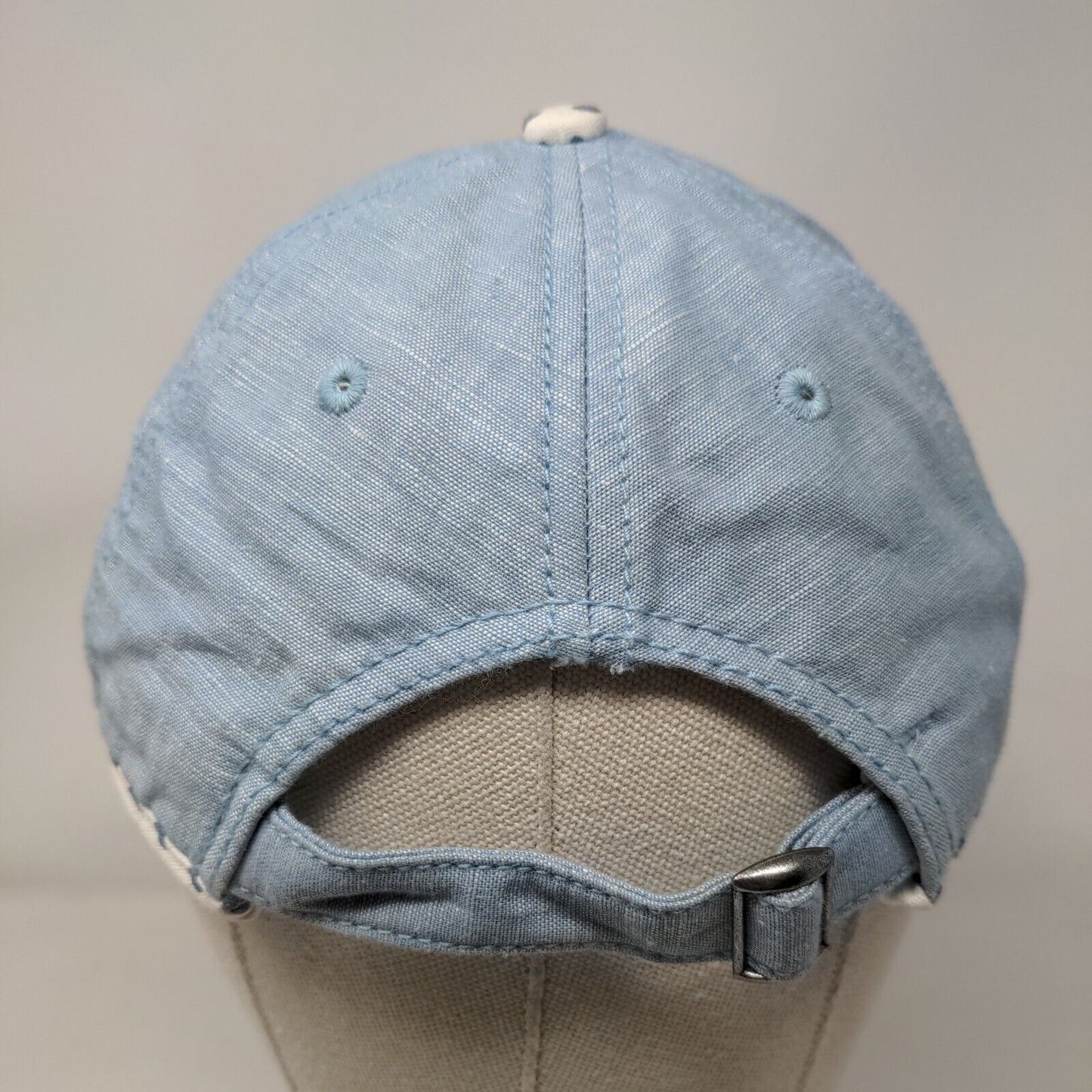 Keds Slideback Hat Blue OSFA Adjustable Polka Dot 6 Panel Blank Linen Blend