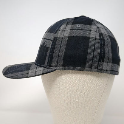 Flexfit Incase Baseball Cap Black Gray M Plaid Tartan Pattern Stretchy Hat