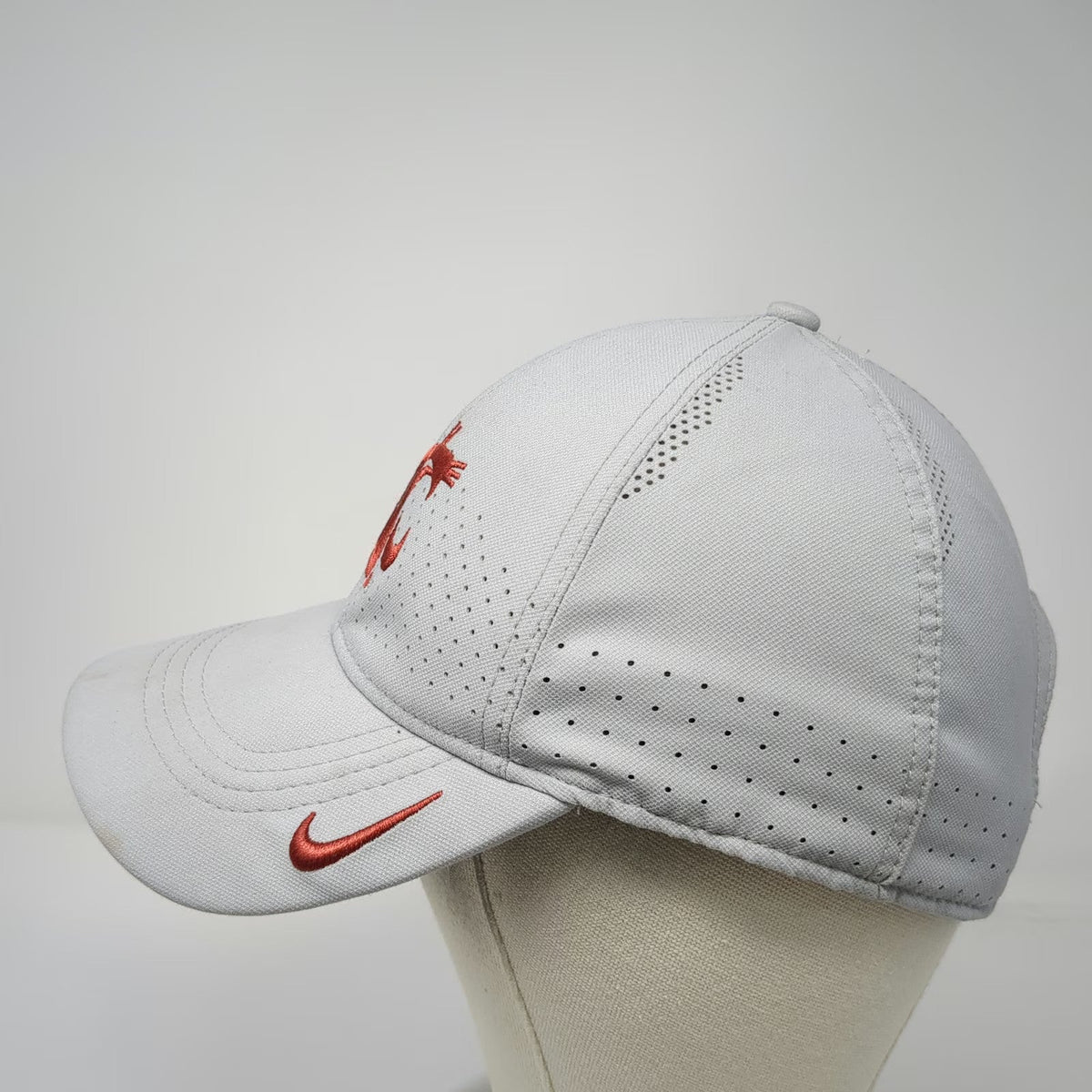 Washington State Cougars NCAA Nike Gray OSFM Hat Dri-FIT Strapback Ventilated