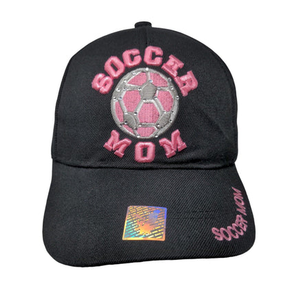 Soccer Mom Strapback Hat Black One Size Embroidered Adjustable Blackhawk