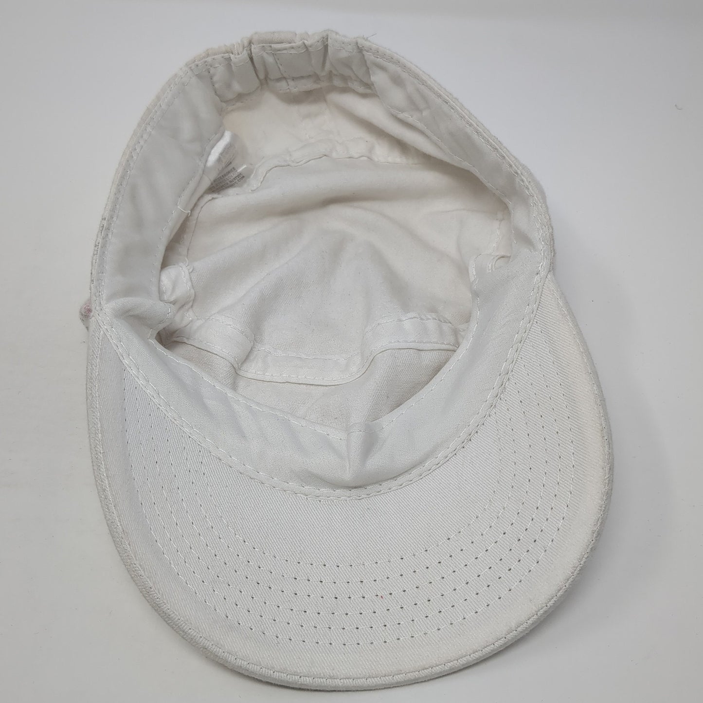 Unbranded Cadet Army Cap White One Size Stretch Lightweight Paisley Print