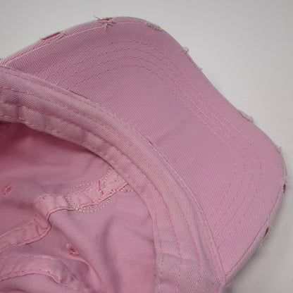 Pink Ribbon Hope Cancer Awareness Baseball Cap Pink OS Distressed Wild Wear