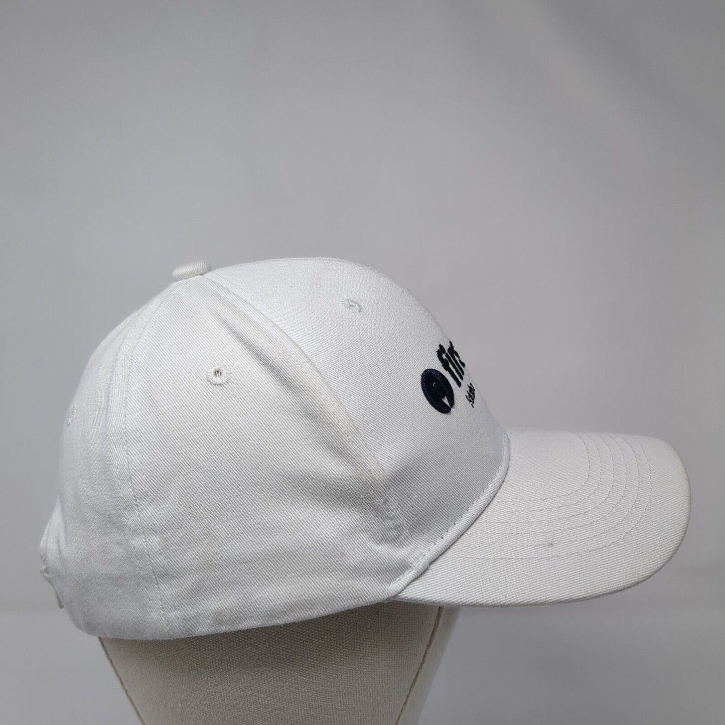 First Tee Idaho Strapback Hat White One Size Adjustable Embroidered 6 Panel