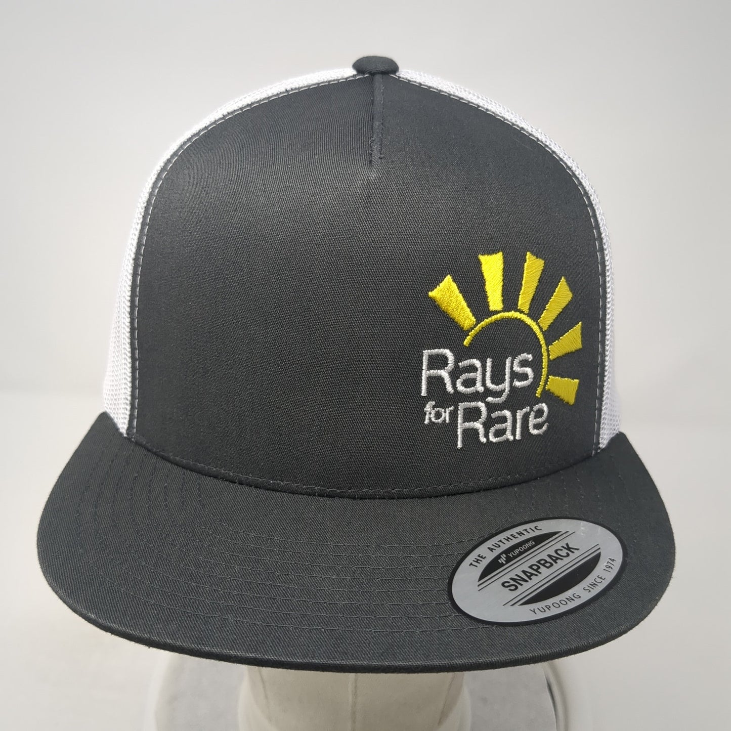 Rays For Rare Trucker Hat Gray One Size Adjustable Embroidered Mesh Back Yupoong