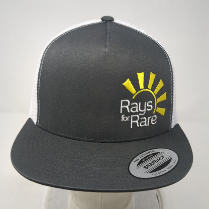 Rays For Rare Trucker Hat Gray One Size Adjustable Embroidered Mesh Back Yupoong